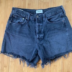 Agolde distressed jean shorts